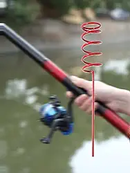 Suporte de vara de pesca para chão, design em espiral, suporte portátil e estável para vara de pesca