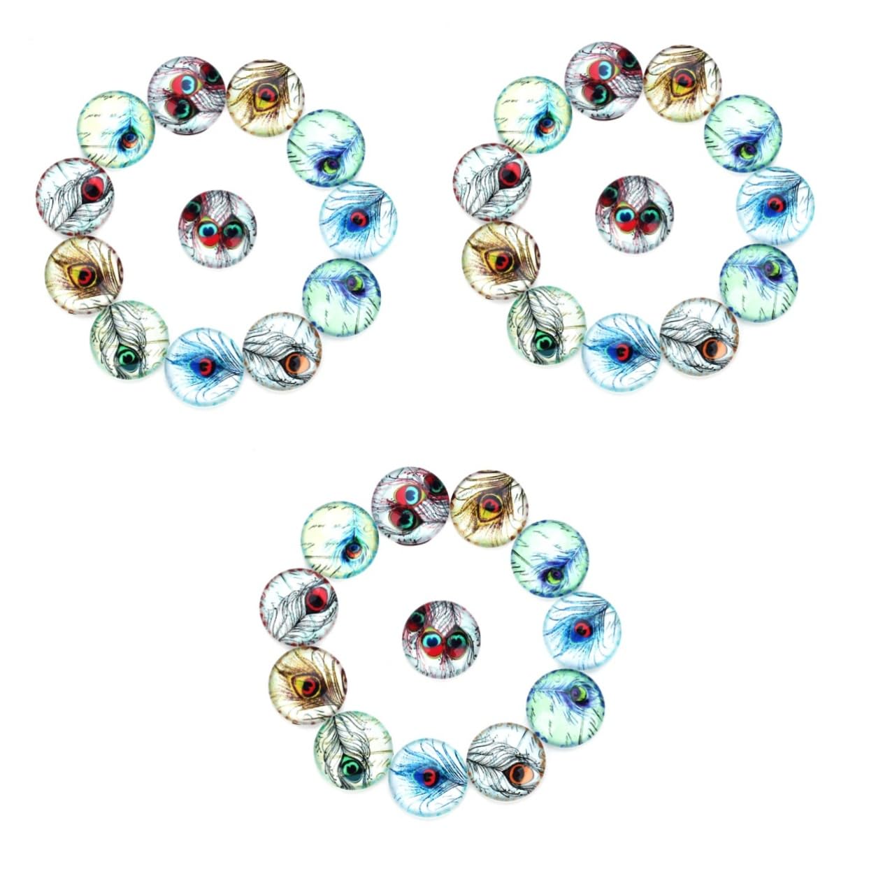 SEWACC 3piezas Parches Flores Accesorios Para Joyería Para Diseño De Aretes y Manualidades Patrón y Atractivo Para Decoraciones Variadas