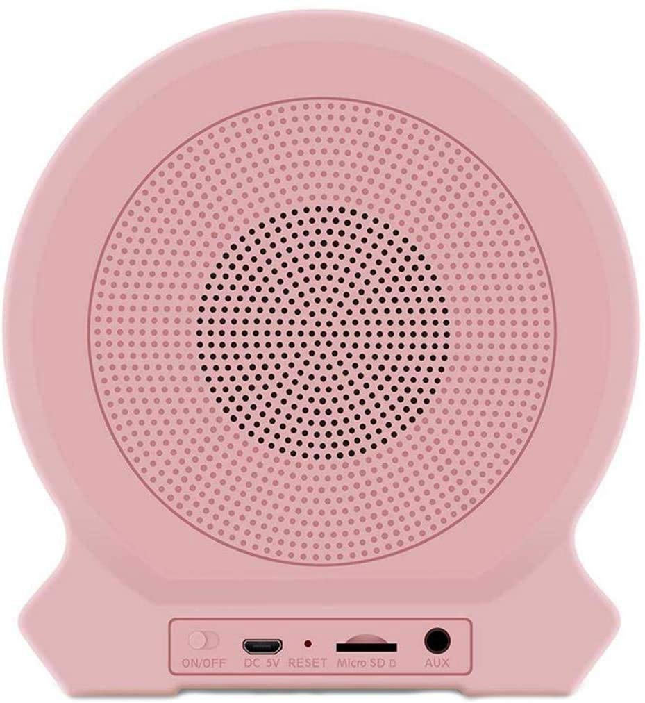 Reloj de Alarma Digital, Altavoz Inteligente con Altavoz Bluetooth del Reloj para Viajes de Oficina de Dormitorio (Color : White)