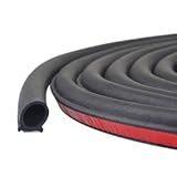 Storystore Universal Automotive Car Door Seal Strip D-Shape Self-Adhesive Weather Stripping for Car Truck Door Window Soundproof Noise Insulation Sealing &lpar;11&sol;20" &lpar;W&rpar; x 11&sol;20" &lpar;T&rpar; x 19&period;7&apos; &lpar;L&rpar;&rpar;