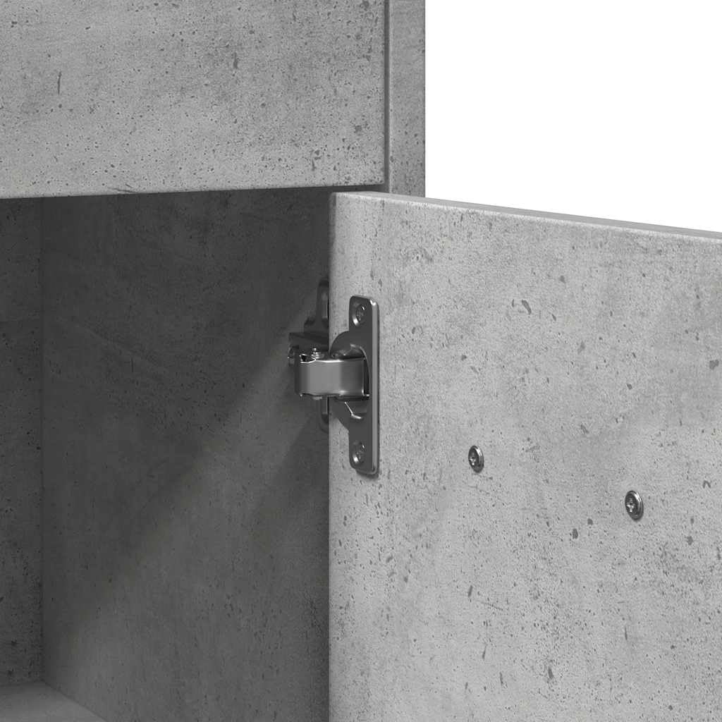 vidaXL Armoire de Salle de Bain Gris béton 60x33x80 cm Aggloméré