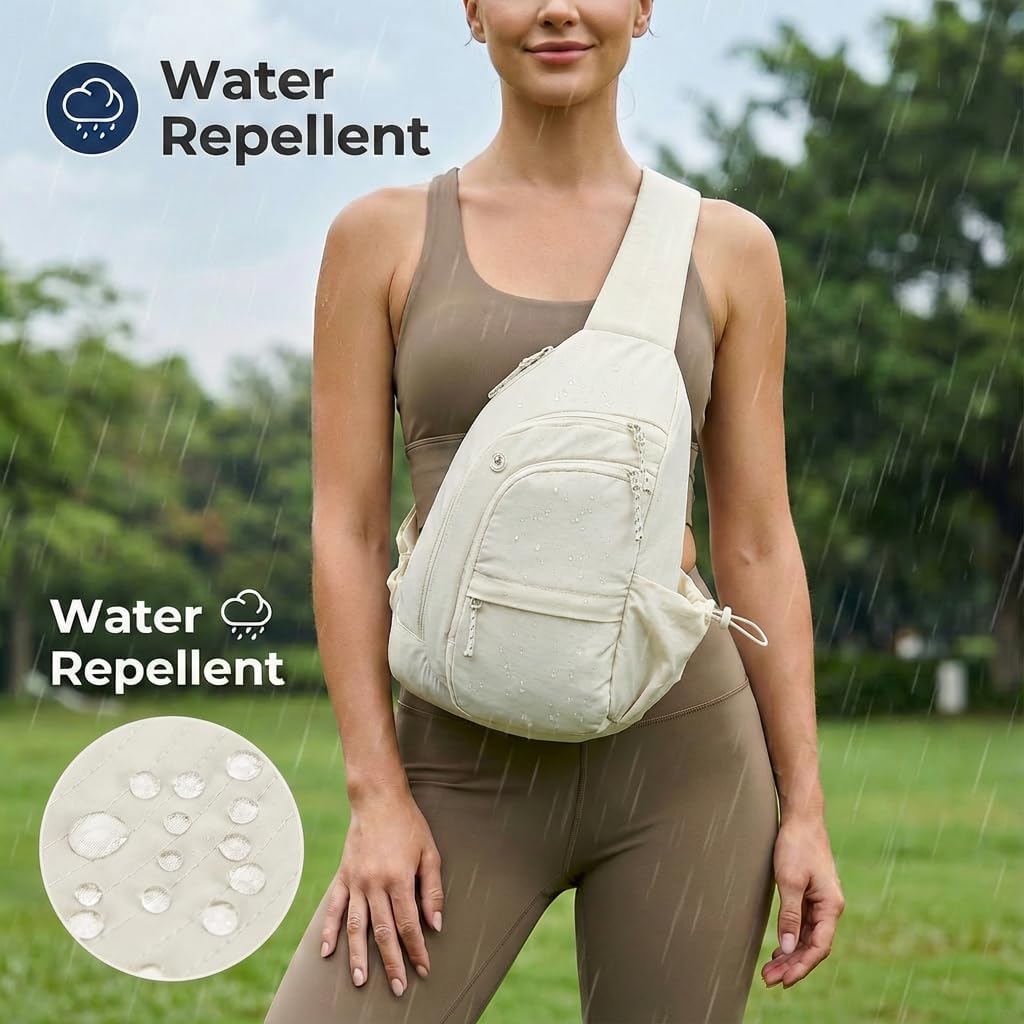 Sling Bag for Women, Anti-Theft RFID Nylon Crossbody Purse with Adjustable Strap for Travel & Shopping