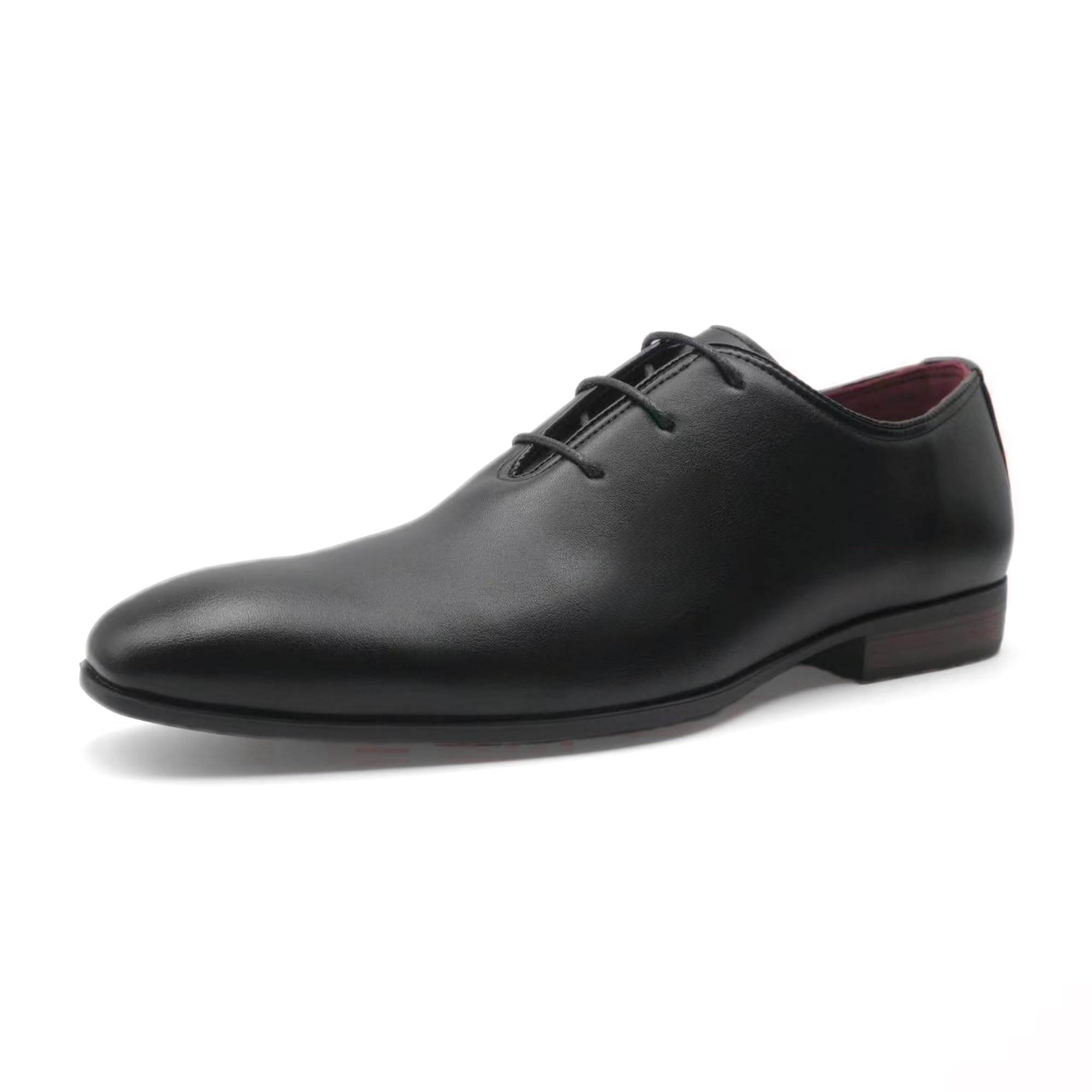 Finishing & Sewing Chaussures d'affaires à lacets pour homme, marron, en cuir, chaussures Oxford classiques, chaussures formelles pour homme