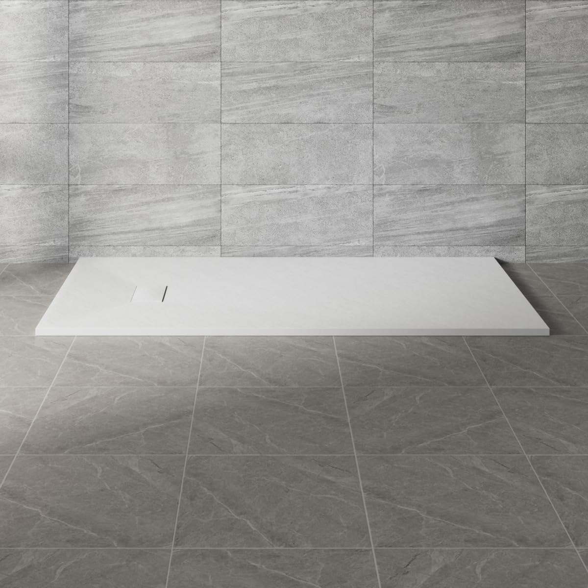 Nrg White 1800X900mm Smc Rectangle Shower Tray Slip-Resistance Bathroom Shower Enclosure Base Tray