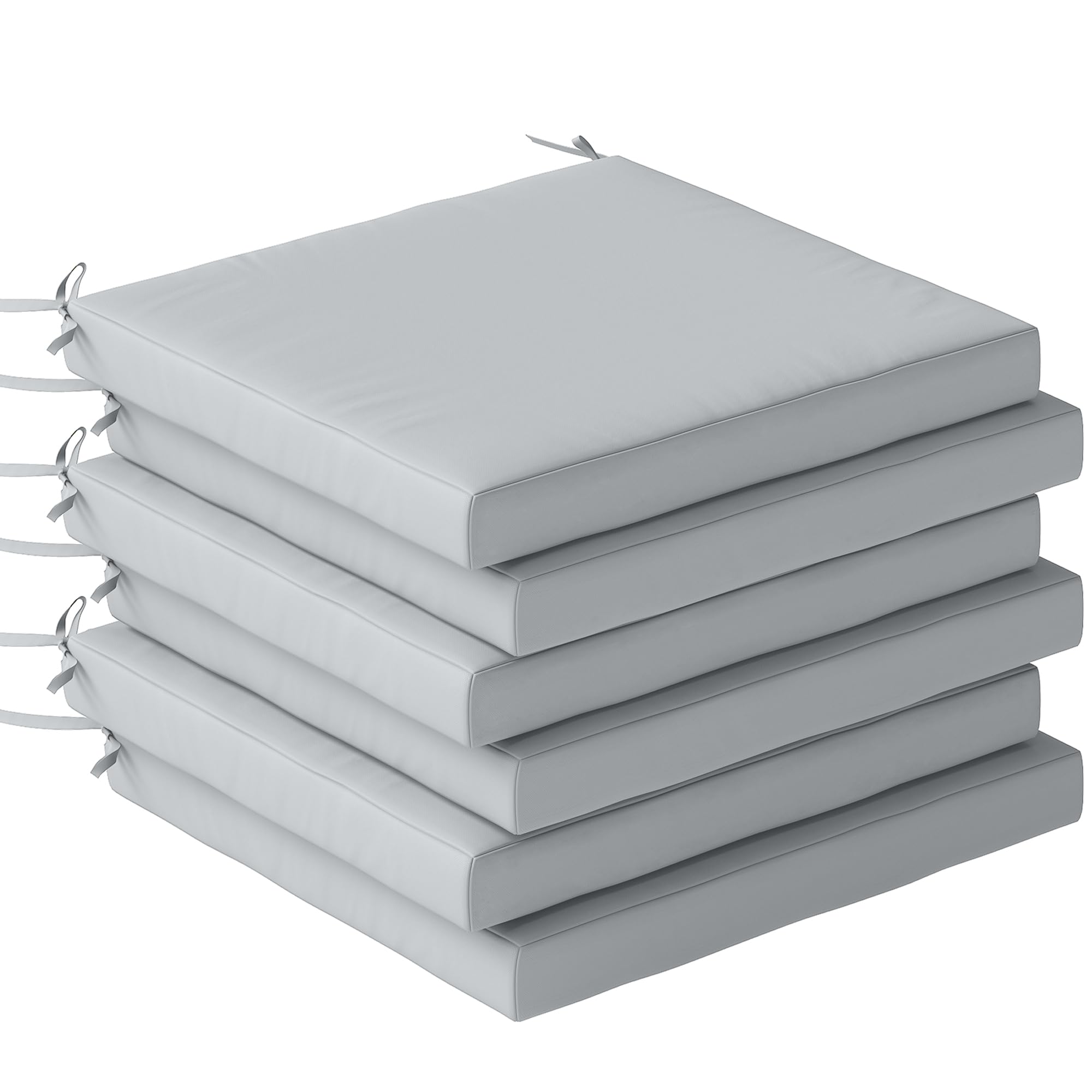 B&Q -  Seat Cushions With Machine Washable Cover Light Grey