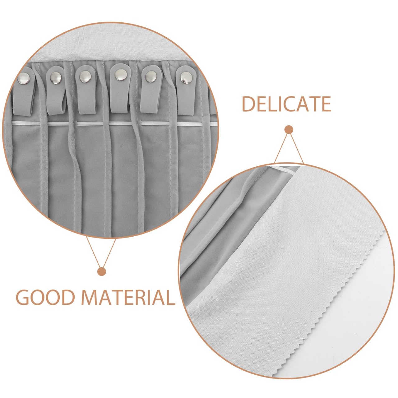 Alipis Bolsa De Rollo De Joyería Multifunción Ligera Para Viaje Organizador Plegable De Anillos Pendientes Y Collares Con Material Suave Y Protección Segura 21.65X11.41X0.39In