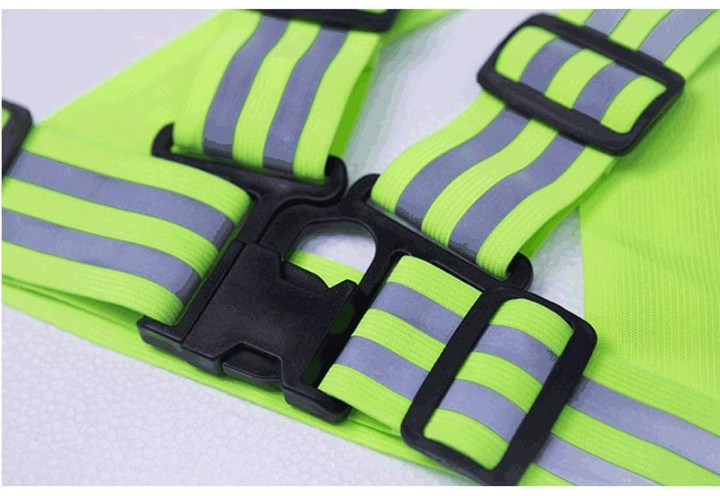 Giubbotti ad Alta visibilità, Gilet di Sicurezza, Gilet Elastico Riflettente, Gilet di Sicurezza Riflettente, Gilet Riflettenti per Ciclismo, Notte, attività all'aperto (Cintura XXL)