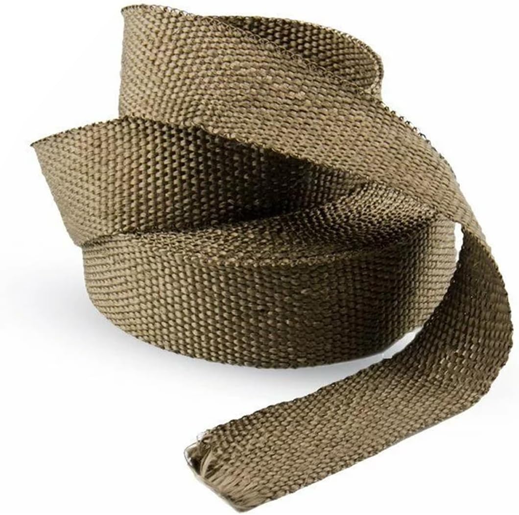 2 Roll Titanium Header Turbo Pipe Manifold Exhaust Heat Wrap Tape 20 Ties-2" x 50'