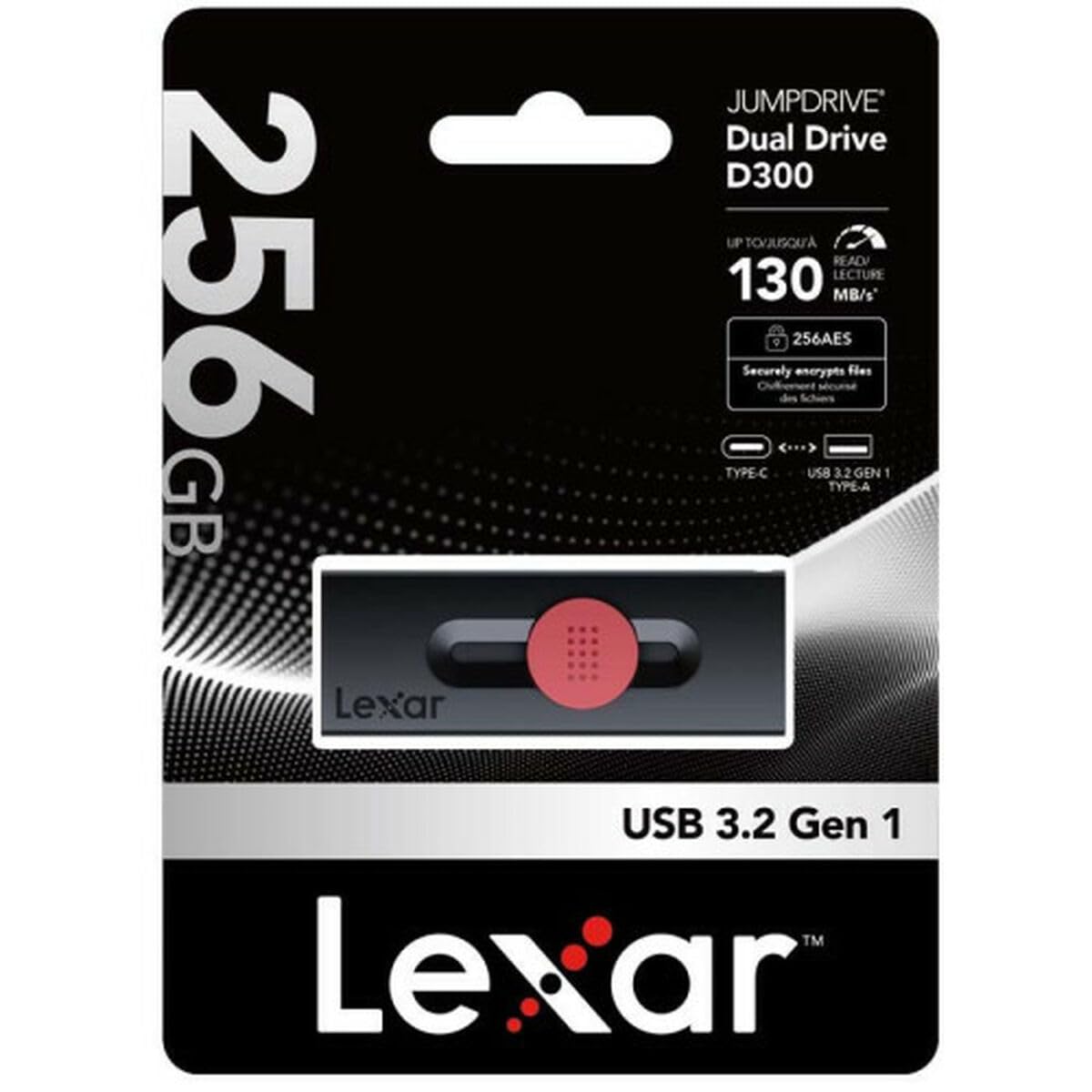 Lexar Memoria USB Dual Negro 256 GB