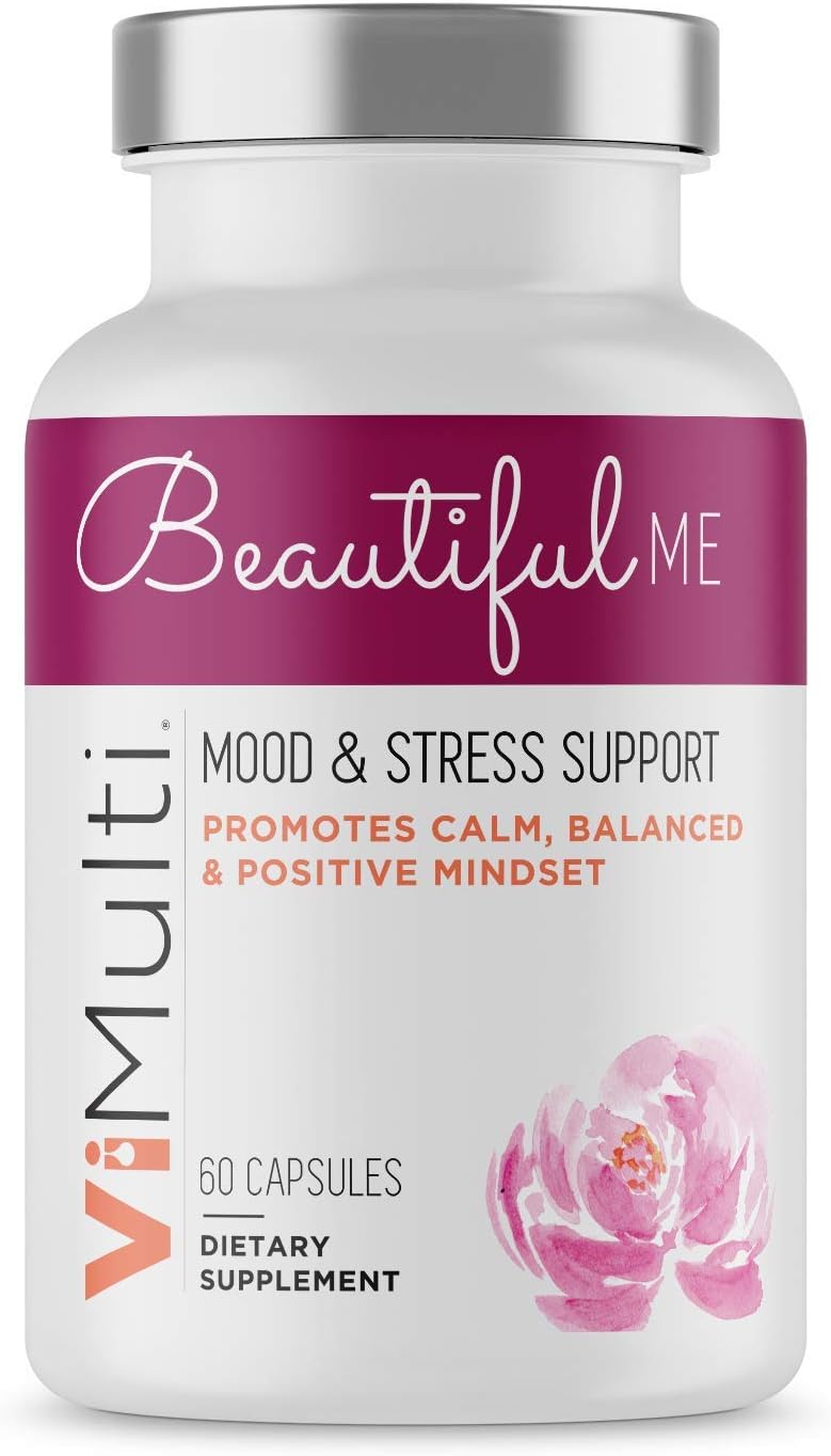 Beautiful Me Mood Support - Mood, Sleep, Anxiety and Appetite Support. Anxiety Relief for Women with HTP 5, GABA, DMAE and B12 Vitamins. Natural Support for Mild Depression Relief.