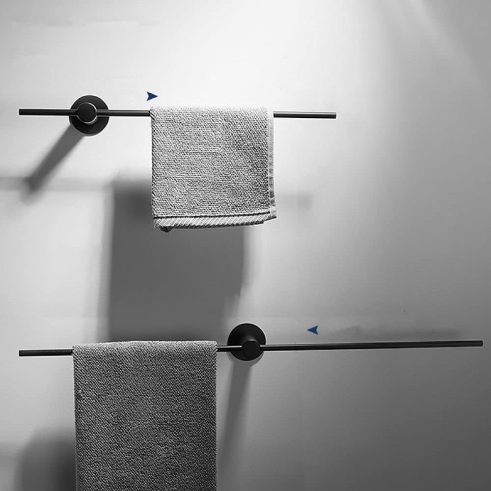 Barra porta asciugamani da bagno in oro nero da 50 m, porta accappatoio, set di accessori per il bagno, cromato, 50 cm