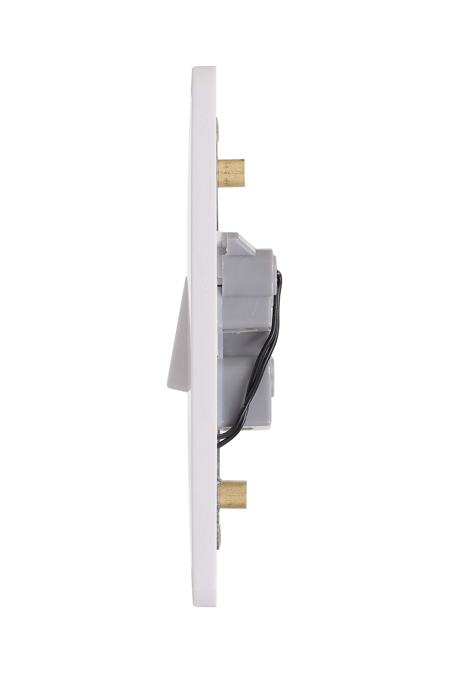 Produktbild von Schneider Electric Lisse Herdschalter + Steckdose Mit LED | 45 A Dp 2-Gang, 13 A, Weiß – Modernes Design Für Neubau Und Renovierung