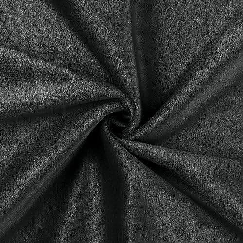Uxcell Pack of 2 Decorative Velvet Cushion Covers Home Decor Solid Pillow Cover for Couch Sofa Living Room Black 50 x 50 CM - Image 3