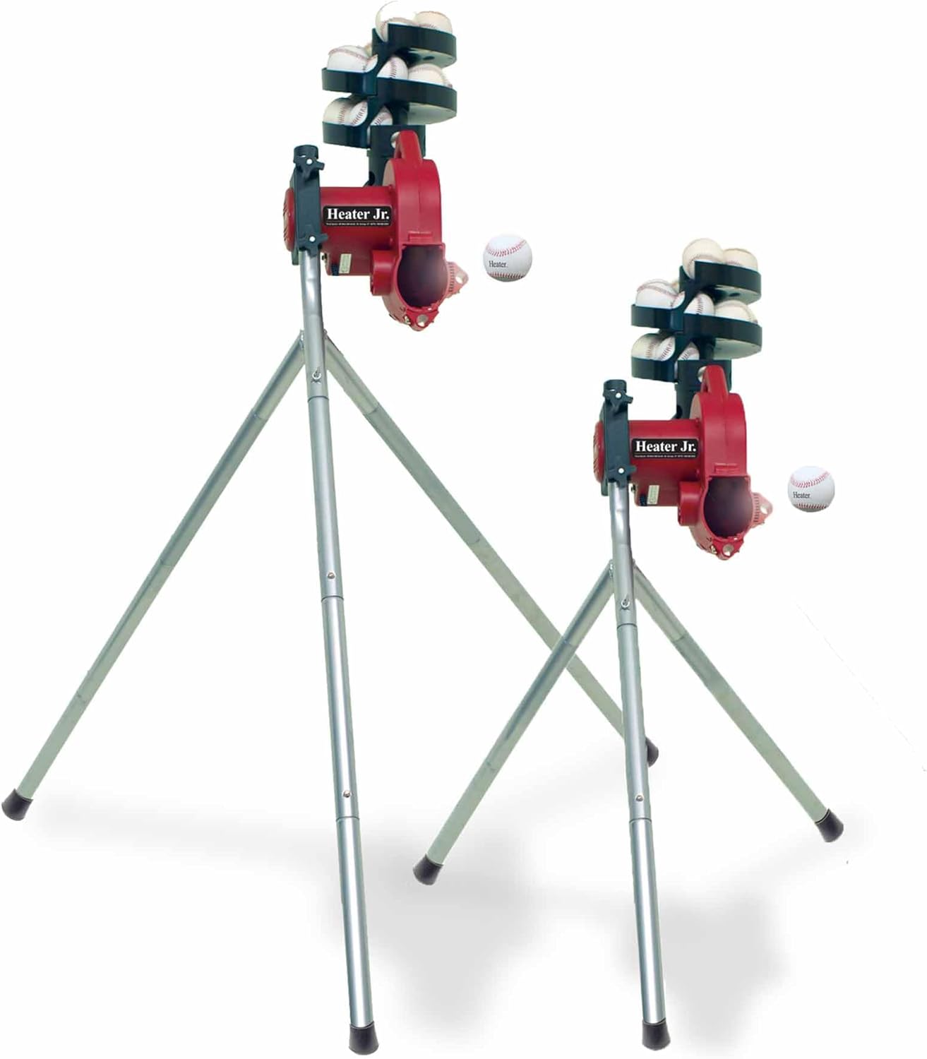 Heater Sports Junior Baseball Pitching Machine, Portable, and Adjustable with Variable Speed and Angle, Perfect for Kids' Batting Practice, Skill Development, and Backyard Training