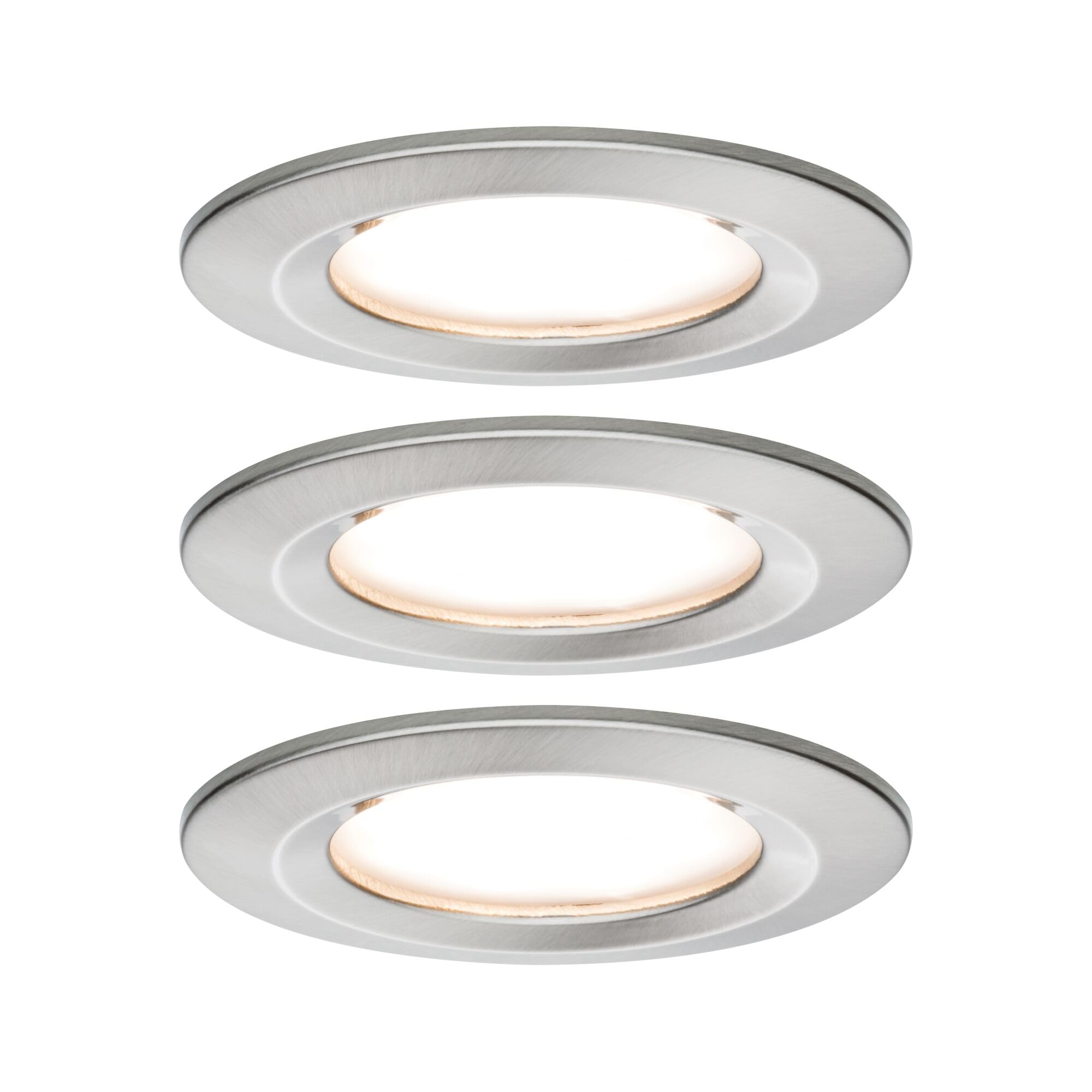 Paulmann Premium RL Set Coin Slim Round Rigid LED 3x6.8W 2700K 230V 51mm Brushed Iron/alu, 7,8x7,8x4,5 cm, 938.73