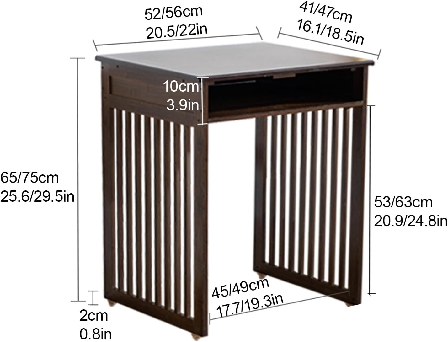 Robot Vacuum Storage Cabinet, Hidden Sweeping Robot Stand, Portable Wood Night Stand for Living Room, Kitchen & Office, Light Brown, 52cm/20.5in