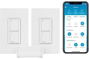 Lutron P-BDG-PKG1SW Caseta Wireless Smart Lighting Bridge Starter Kit