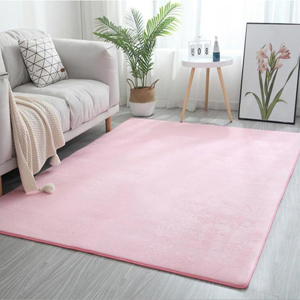 Tapis de salon gris en molleton de corail doux pour table basse 40x60cm
