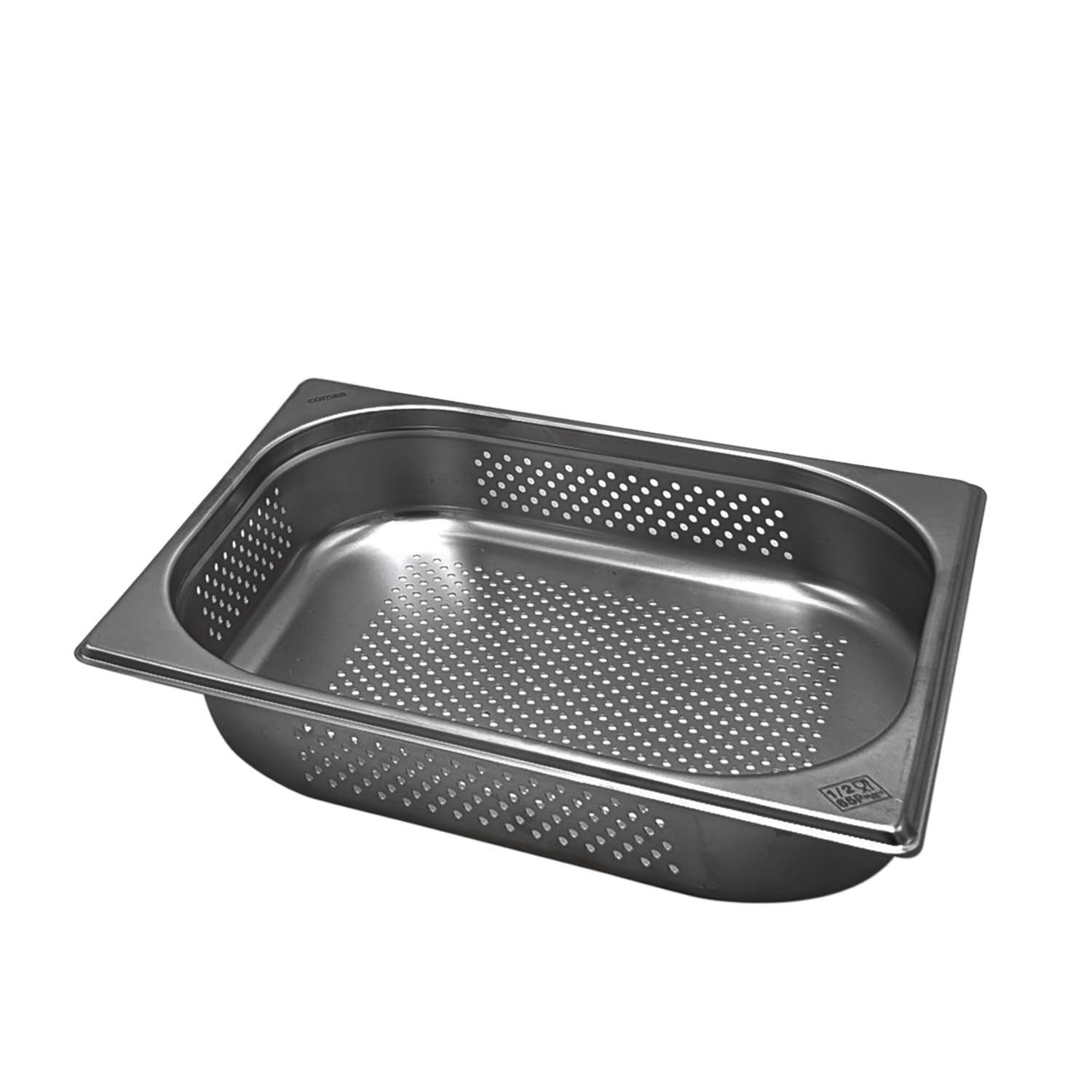 Comas Gastronorm GN 1/2 Behälter, gelocht, 325 x 265 mm, Edelstahl, stapelbar, robust - Kühlschränke, Öfen, Regale, Speisekammern, Karren - Professionell, Catering (H100 mm)