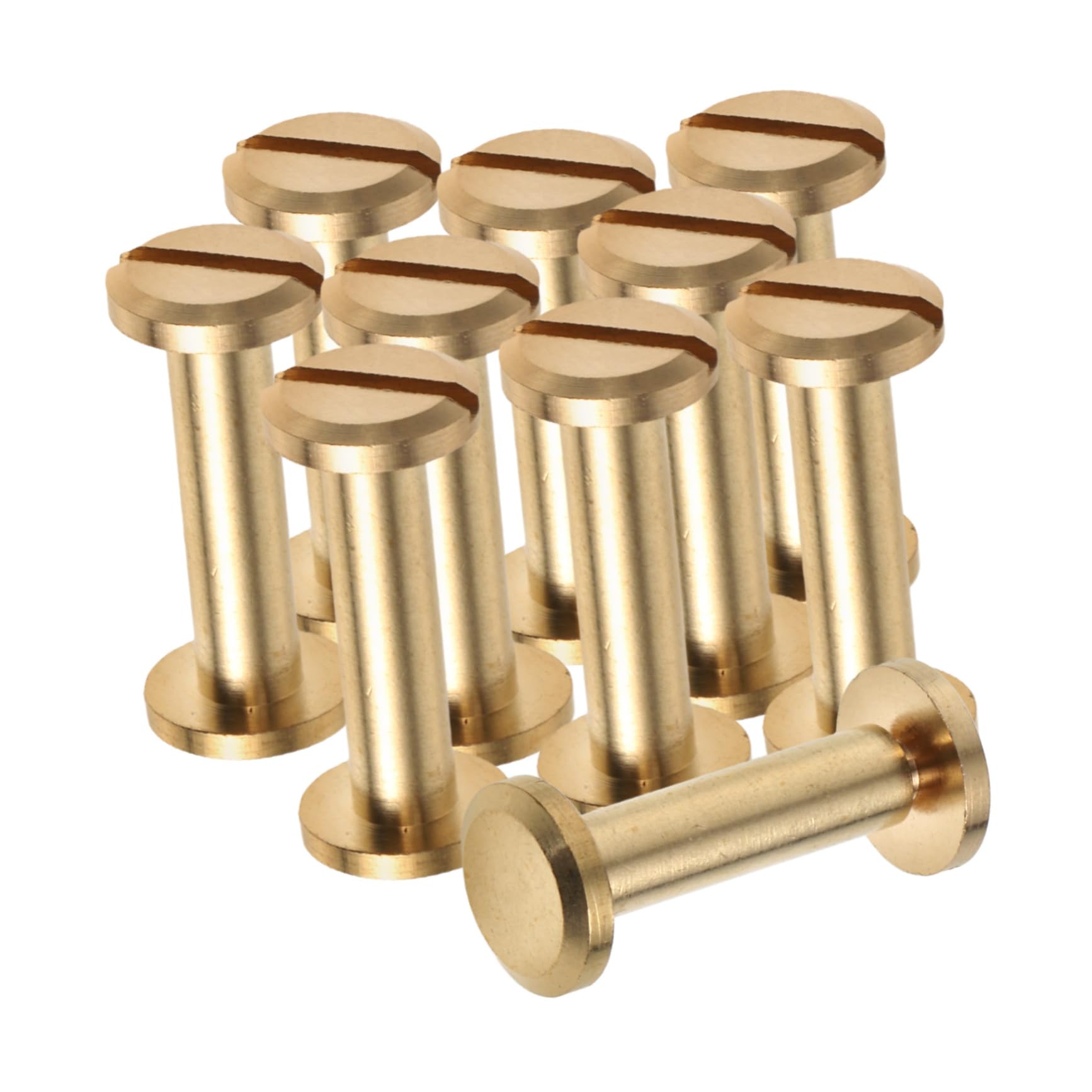 DOITOOL 10pcs Screw Rivet Binding Screws for Photo Albums Scrapbook Binder Leather Saddles