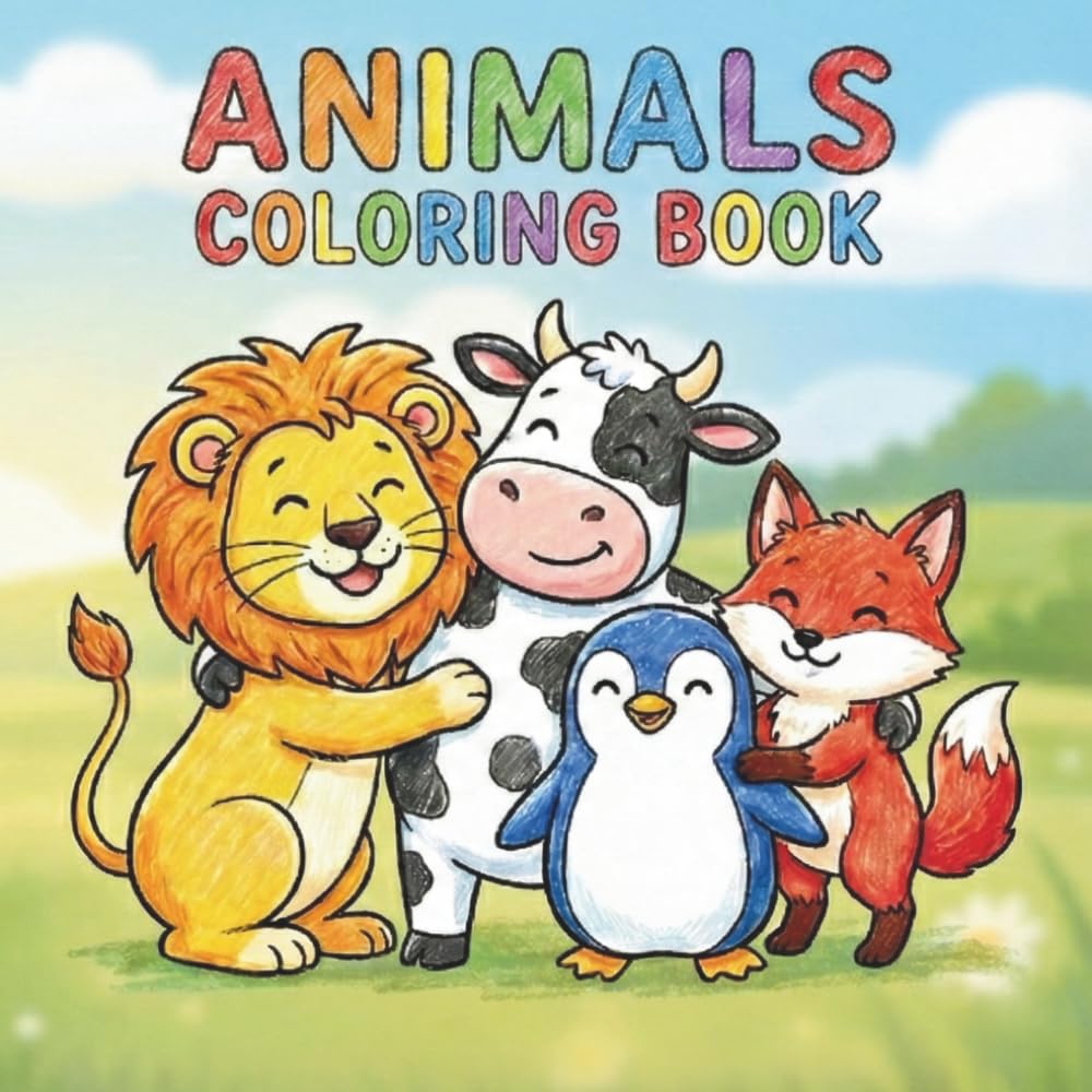 Animal coloring book: Big and Simple Coloring Pages for Toddlers, Preschoolers, and Kids Ages 2-4 | Fun Zoo, Jungle, and Farm Activity for Boys and Girls