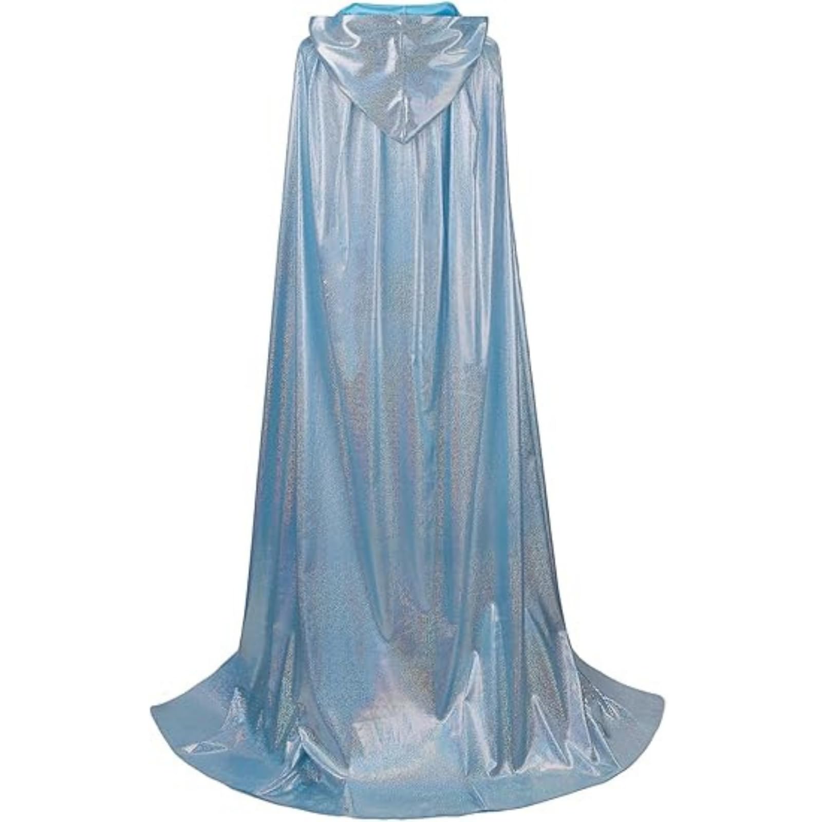 HAPNBCELE Adults Glittering Cape Glitter Hooded Cloak - Image 2