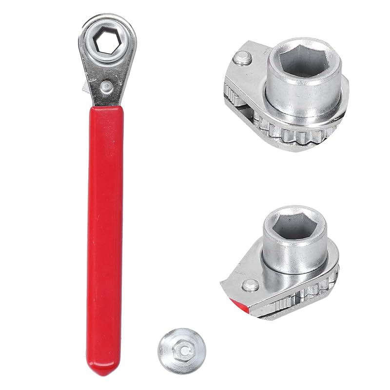 Chave catraca para terminal de bateria automotiva com soquete de 12,7 mm (1/2 pol.) e encaixes de 10 mm e 7,9 mm (5/16 pol.) Ktsxxops