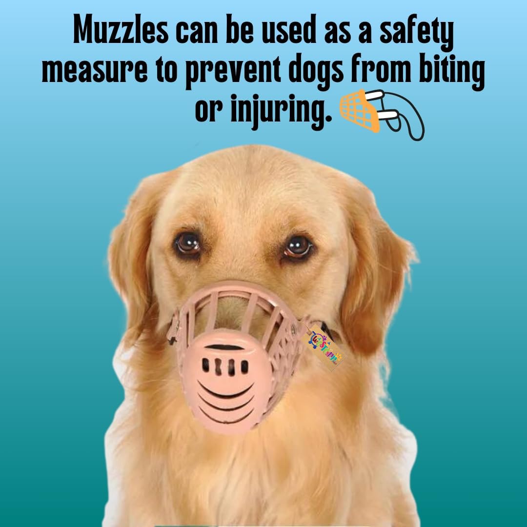 Western Era Adjustable Strap Dog Muzzle - Ensure Pet Safety & Comfort, Prevent Biting Behavior - Perfect for Medium-Sized Dogs, Ideal for Walks, Training & Grooming (Beige Extra Small)
