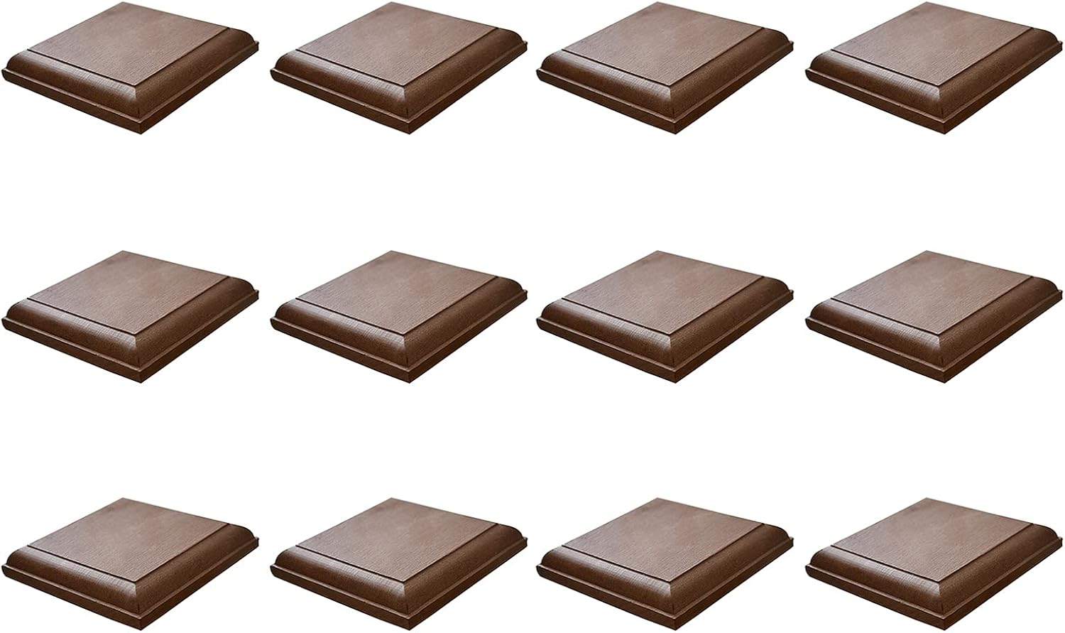 Fence Post Caps, Pyramid Acorn Fence Top Finials, PE Wood Plastic Decking Caps for Garden Fence Post