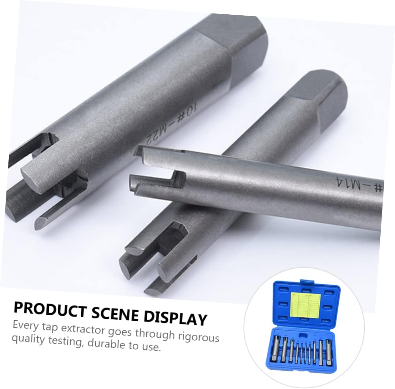 Vaguelly 10Pcs Screw Extractor Set Durable Tools for Removing Damaged Screws Bolts and Rusted Fasteners Convenient Storage Box Included Silver