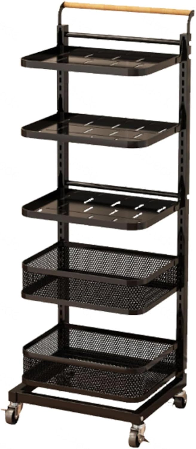 Kitchen Pot Lid nizer Rack with 4 Tiers for Cupboard Storage Black Wall Mounted Saucepan Lid Holder Shelf with Plate Rack and Basket