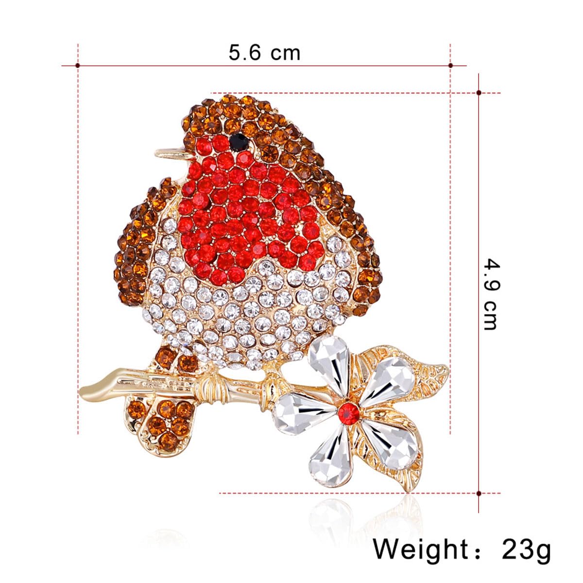 FAIRYGATE Brooch Pins Retro Crystal Rhinestone Brooches for Shirt Collar Decoration, B20 - 2