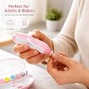 Electric Nail Trimmer Machine for Baby and Adult with 360 Degree Rotation 4 Modes Adjustable Speed Dual Direction Control Multiple Grinding Heads Battery Operated Nail File Device with Storage Case gallery image
