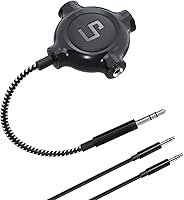 Vista 1 de LP Divisor de auriculares, divisor estéreo de audio trenzado de nailon de 0.138 pulgadas, macho a 3 puertos hembra para MacBook, Mac, iPad, iPhone