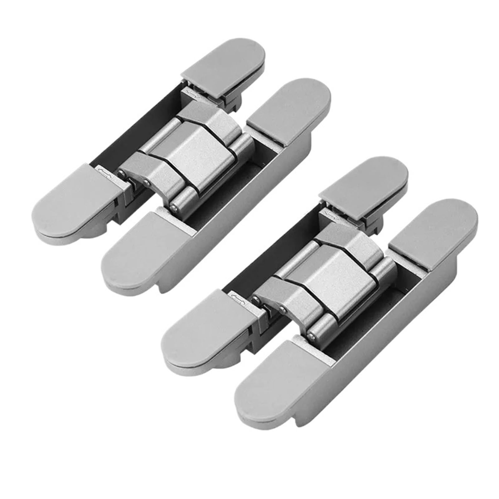 2 Bisagras Invisibles De Alta Resistencia For Puertas - Carga De 40/80 Kg, Apertura Ajustable De 180 Grados, Bisagras Ocultas For Puertas Batientes De Madera Interiores(80KG-silver)