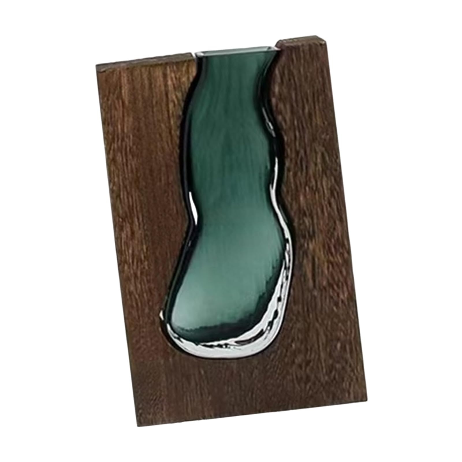 Zxfdsfdbnm Wood and Glass Inlay Vase Decorative Flower Vases Wooden Glass Flower Vase for Table Centerpieces Rustics Farmhouse Decors Decorative Vases for Home Decor