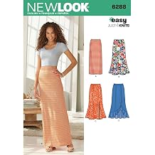 New Look 6288 Easy Womens Pull-On Knit Skirt Sewing Pattern, Sizes 8-20