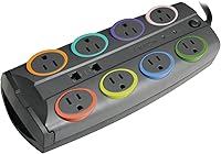 Vista 2 de Kensington SmartSockets Protector de sobretensiones estándar de 8 tomas, cable de 8 pies y 2490 julios (K62690NA)