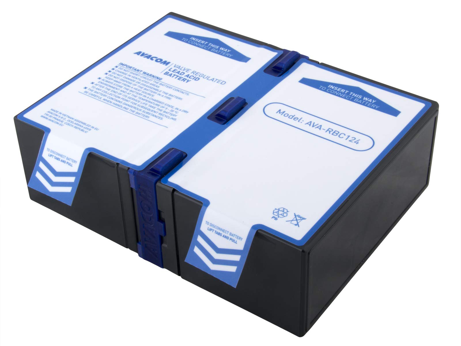 Ava-RBC124 Batteria di Ricambio per APC: RBC124. Batteria per ups - Consiste di batterie di Alta qualità di Lunga Marca. Adatto per BR1200GI/ BR1500GI e Altri