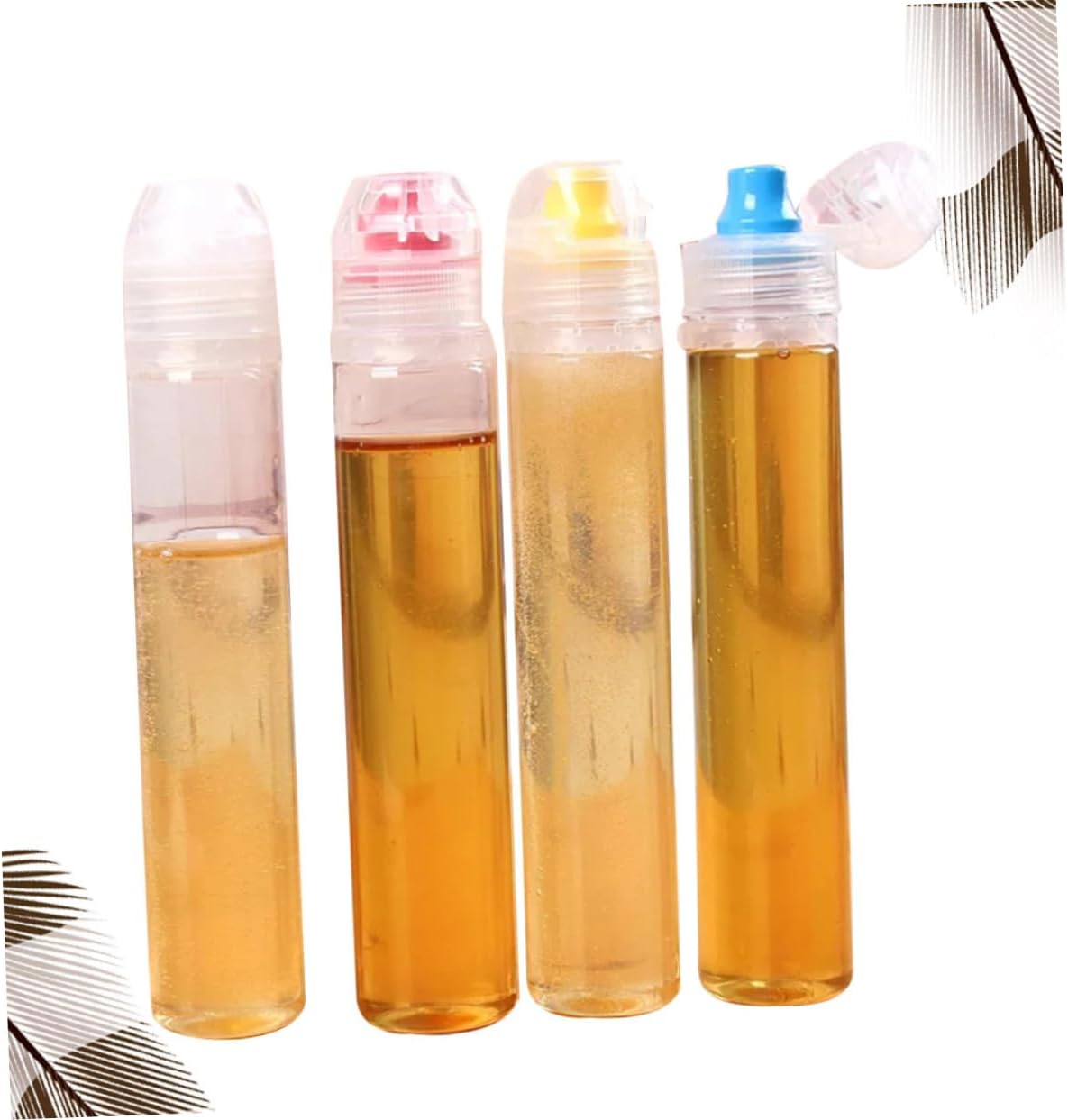 PRETYZOOM 4Pcs Portable Squeeze Honey Bottles Travel Makeup Containers with Lids Mini Plastic Food Storage Jars Leak-Proof Makeup Pots for Creams and Lotions Random Color image 2