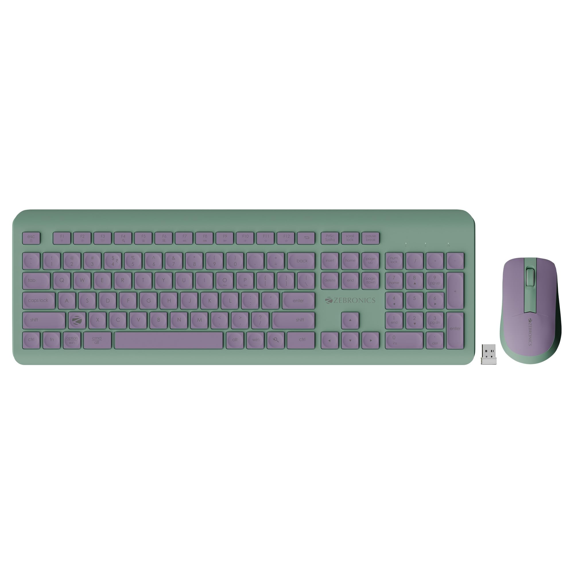 ZEBRONICS Companion 203, 2.4GHz Wireless Keyboard & Mouse Combo, Copilot AI Key, 12 Multimedia Keys, 1600 DPI Mouse, Silent Operation, High Precision Sensor, for Windows & Mac (Guava)-picture-22
