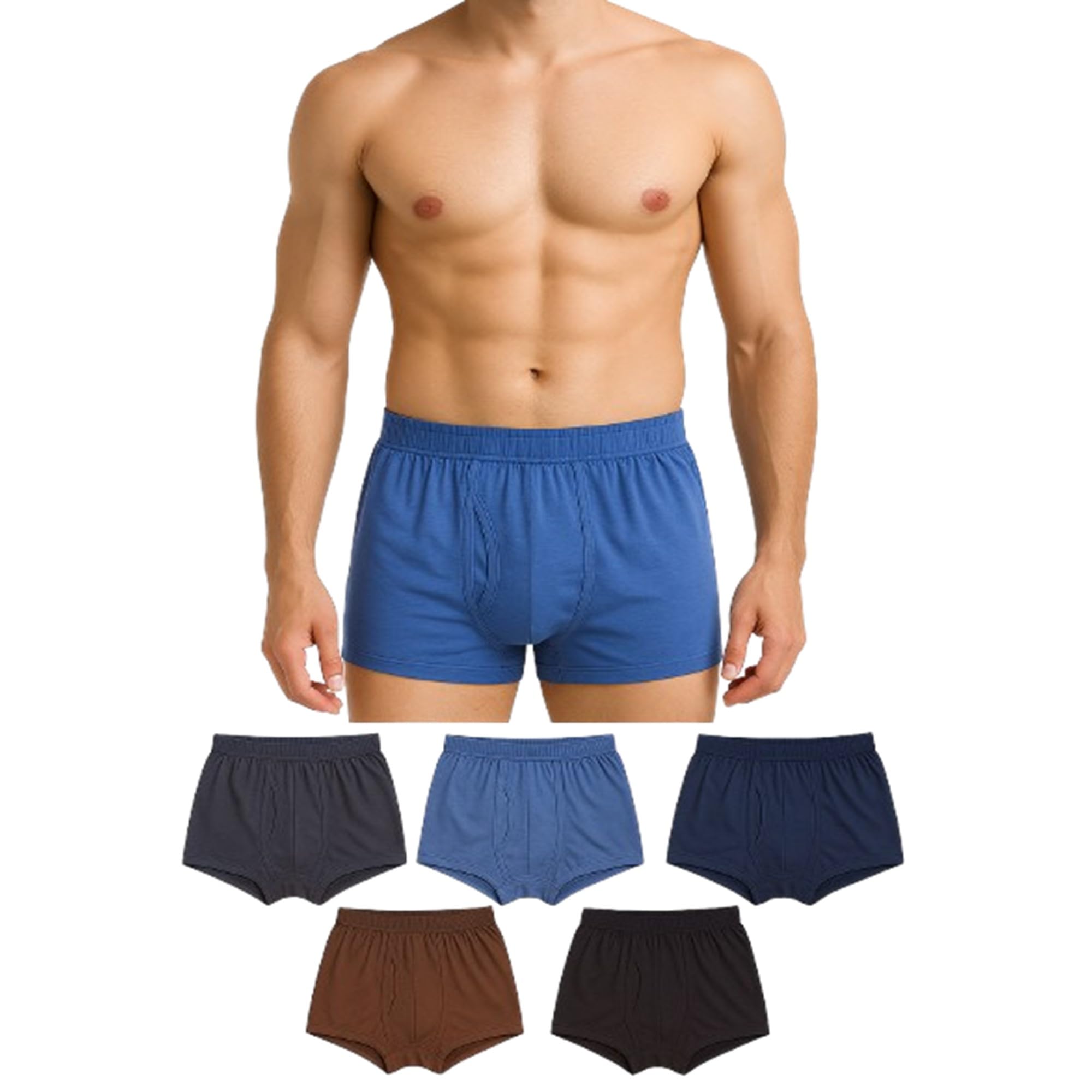 silver stork Men's 100% Pure Combed Cotton Solid Briefs | Trunk with Soft Concealed Waistband (Pack of 5, Multicolored – Colours May Vary)-picture-34