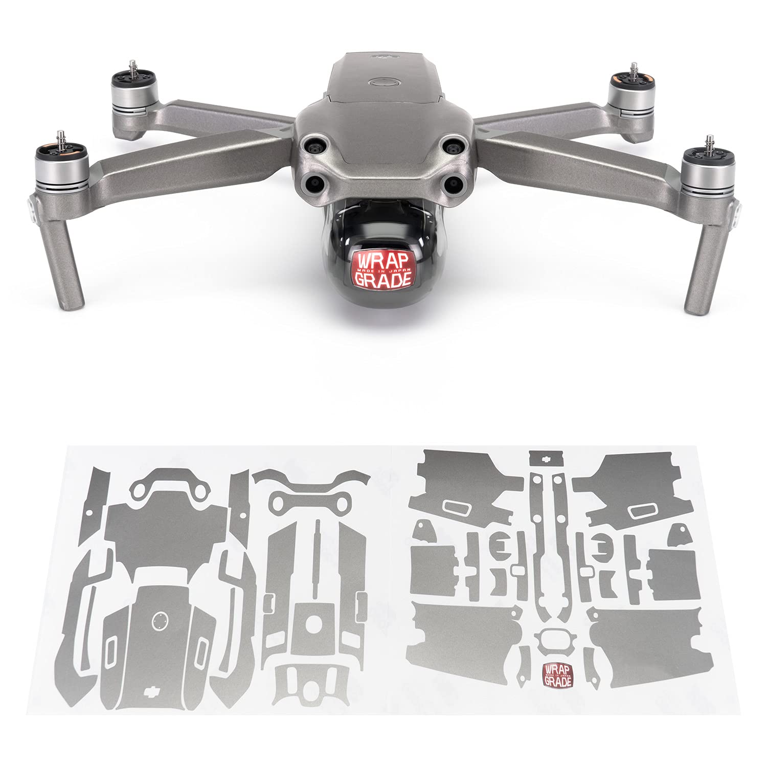 Wrapgrade Main Unit Skin DJI Compatible with DJI Air 2S (TITANIUM)