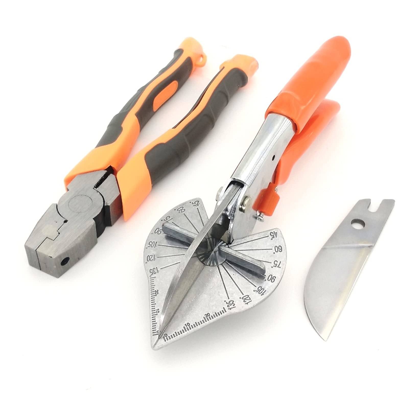 Multi-Angle Trunking Scissor Tool - Adjustable 45-135°, SK5 Steel Blade, For PVC/PE Pipe & Wire Cutting