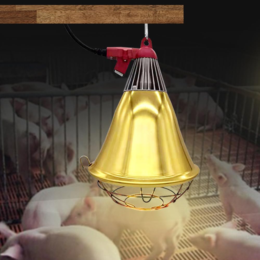 Lámpara de Calor infrarroja para Reptiles, lámpara criadora de Temperatura Ajustable, Calentador de gallinero, lámpara de Calentamiento de Animales para Conejos, Aves de Corral, Cachorros