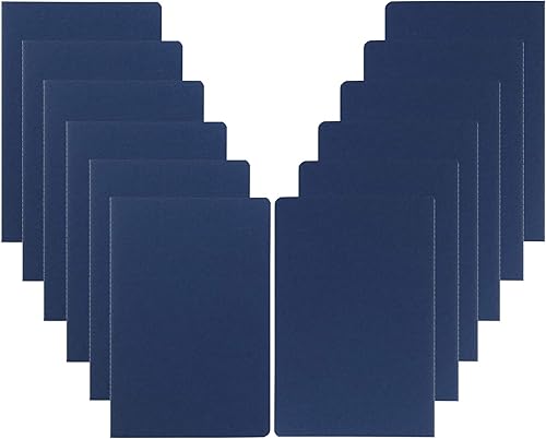 Paquete de 12 cuadernos de rayas universitarias a granel, papel rayado, 60 páginas, 5.5 x 8.3 pulgadas, tamaño A5, juego de diario de viaje para