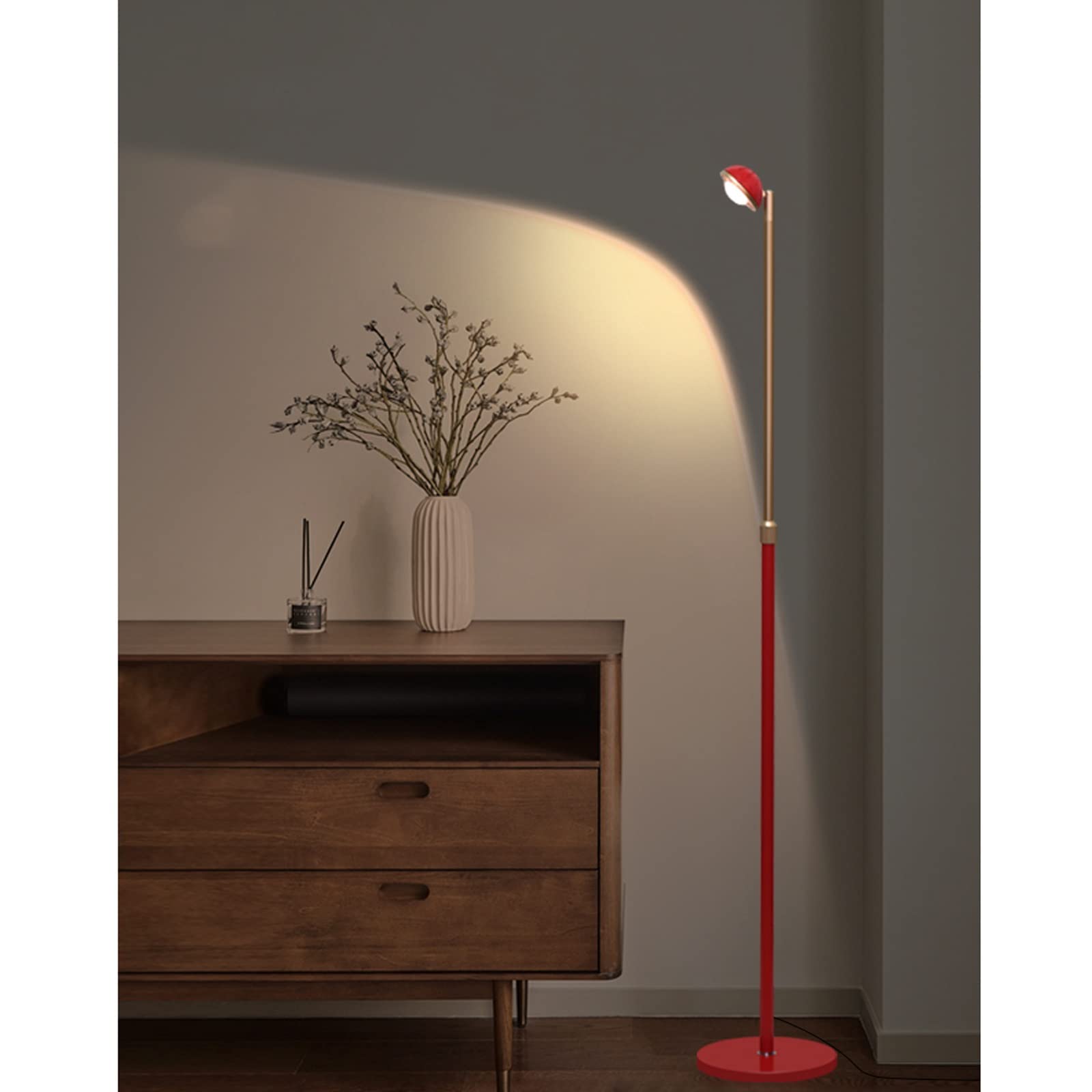 Beleuchtung Stehlampe Wohnzimmer Stehende Nachttischlampe Leselampe(rot)