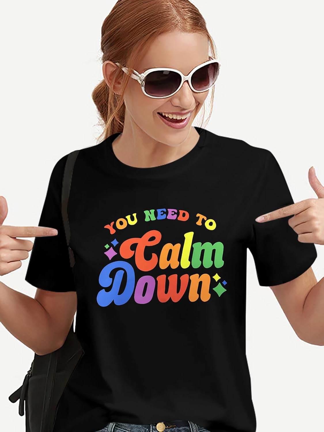 You Need to Calm Down T-Shirt Woman Country Concert Tops Music Lovers Tee LGBTQ Pride Gift Tops - Image 2