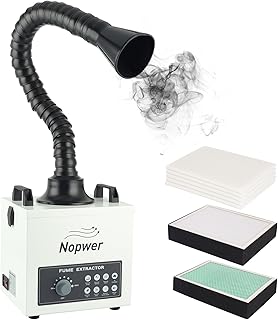 Solder Fume Extractor Smoke Absorber - Nopwer Smoke Ventilation Filter for Soldering Diy Welding Laser Engraver Nail Salon Hair