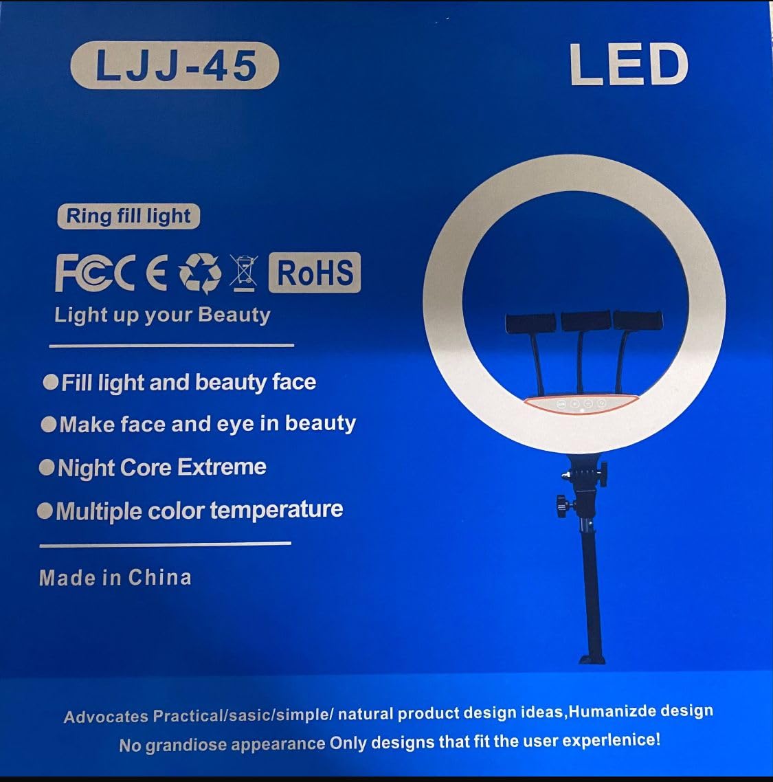 Pierścień świetlny 45 cm profesjonalny z statywem i pilotem Ring Light 18"